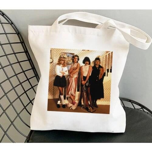 2021 Shopper Freddie Mercury Retro Printed Tote Bag women Harajuku shopper handbag girl Shoulder shopping bag Lady Canvas Bag