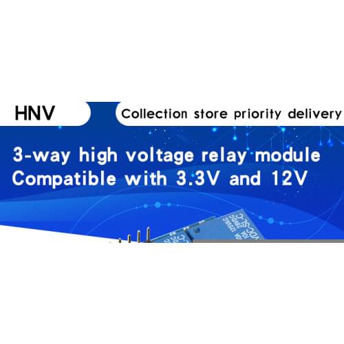 Three 3 channel high-voltage relay module with opto-isolated, fully compatible with 3.3V and 12v signal