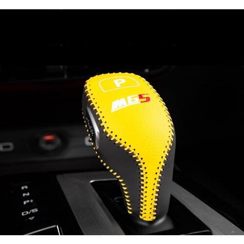 For 2021 MG 5 gear headgear high-end leather hand-sewn gear lever cover gear cover interior car accessories Automotive interior