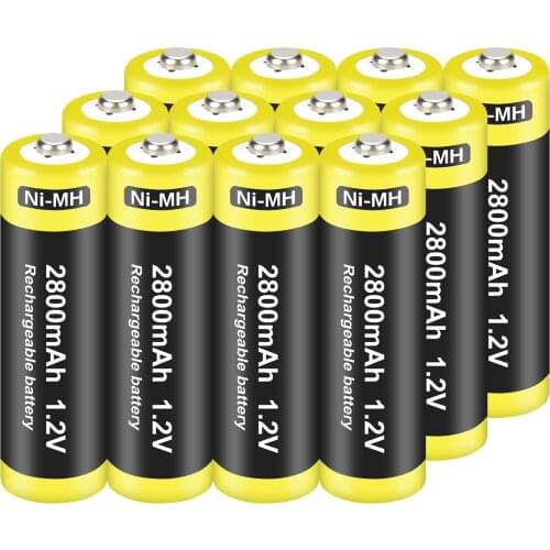 12pcs High-Capacity AA AAA Ni-MH Rechargeable Batteries for aa aaa Calculator MP3 Player