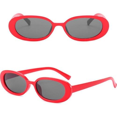 2021 Retro Irregular Cycling Driving Glass Vintage Unisex Small Oval Frame Sunglasses