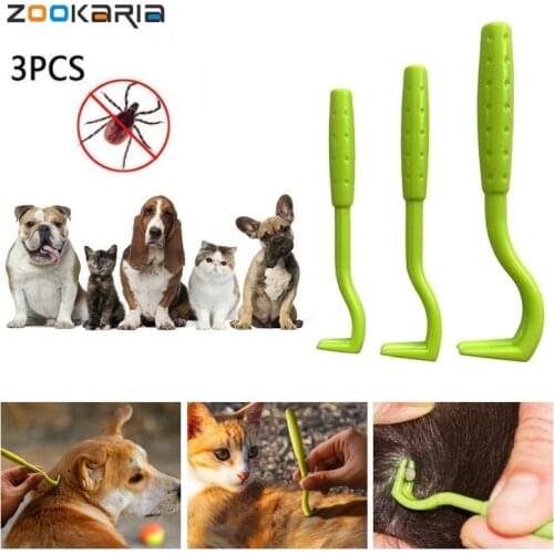 3PCS Pet Flea Remover Tool Scratching Hook Remover Pet Cat Dog Grooming Supplies Tick Picker Flea Removal Tool Pet Comb