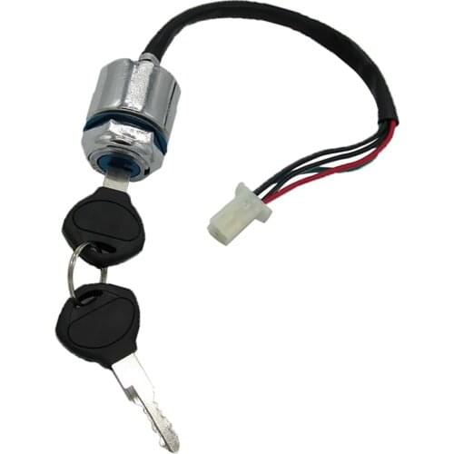 4-Wire 4-Pin Ignition Key Start Switch Assembly for Go Kart ATV Quad Dirt Bike Scooter