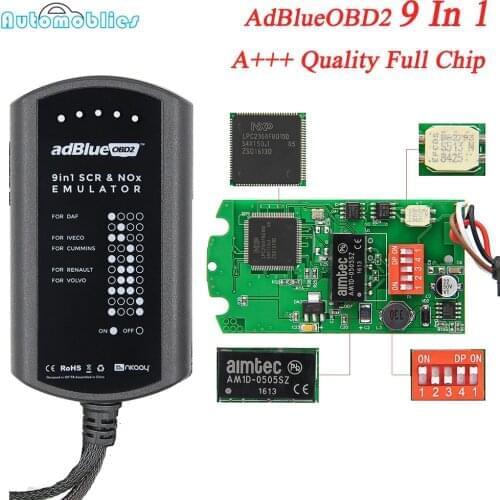 9in1 OBD2 Adblue Emulator for Commins EURO 4 5 Adblue Emulator For Scania/Iveco/DAF/Volvo/Renault AdBlueOBD2 9 IN 1 PK 8 IN 1