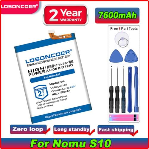 LOSONCOER S10 Battery 6100mAh For Nomu S10 Smart Mobile Phone Battery