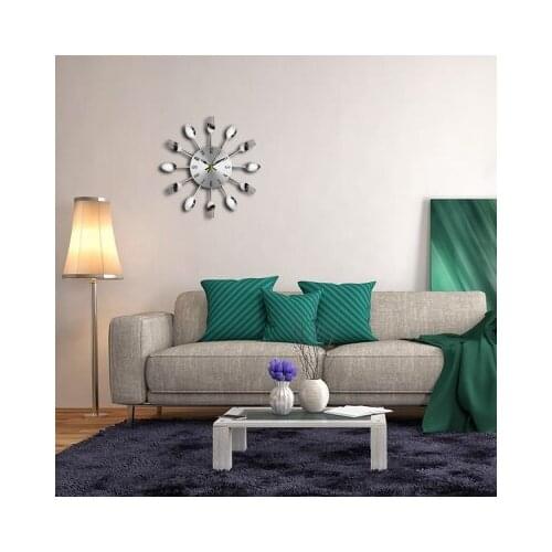 Modern Stainless steel knife and fork spoon kitchen restaurant wall clock Home Decoration Kitchen Wall Clocks