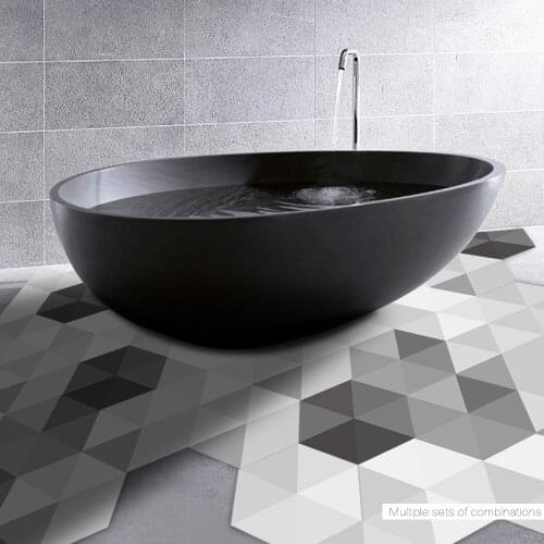 Funlife® Tile Sticker Floor Removable Decorative Sticker Easy to Clean Eco-friendly Pvc Bathroom Self-Adhesive Kitchen Marketing