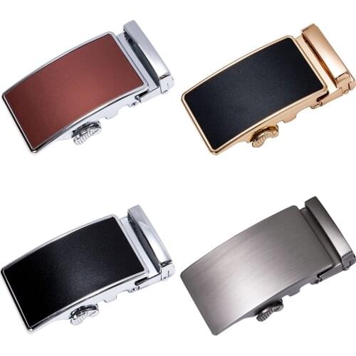 Fashion Metal Automatic Slide Buckle Replacement Ratchet Belt Buckle Formal Business Belt Accessories For Men Belt Head DiBanGu