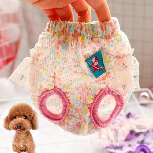 Washable Polyester Diaper Female Dog Underwear Fiber Shorts Sanitary Pet Physiological Pant Panties Puppy Dog Briefs Trousers