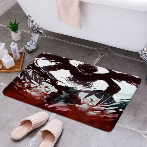 Asta Black Clover Cheaper Anti-slip Modern Area Rugs Living Room Balcony Bathroom Printed Carpet Doormat Hallway Bath Mat