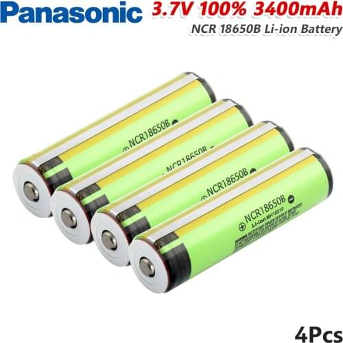 Panasonic 18650 battery New Protected NCR 18650B high-current 3400 mah Li-ion rechargeable batteries 3.7V Pointed (with PCB)