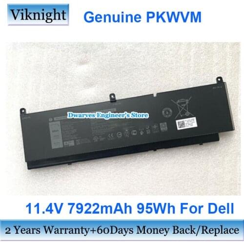 Genuine PKWVM 11.4V 7922mAh Laptop Battery For Dell Precision 7550 Mobile Workstation 68ND3 CR72X G5FJ8 J0VNR PWKVM