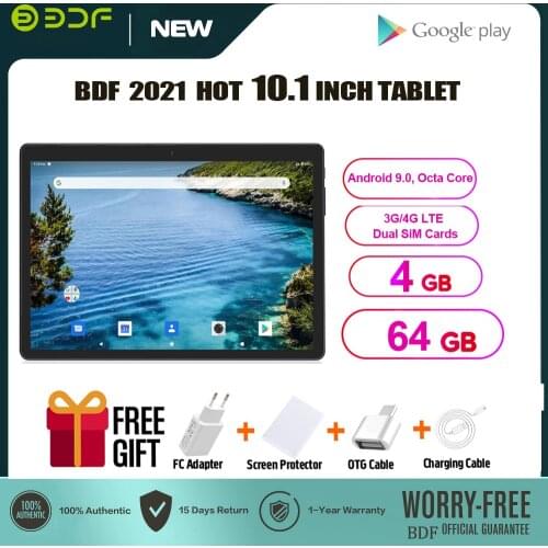 BDF NEW 10.1 inch Quad Core Android 7.0 Tablet PC Google play Phone Call 1GB+32GB 3G Dual SIM Card 1280x800 Display GPS tab