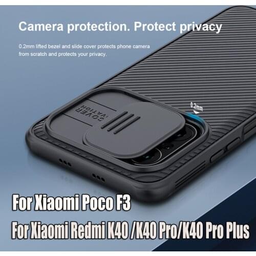 Shockproof Armor Case For Xiaomi Redmi K40 Poco F3 CamShield Slide Cover Protect Camera Lens Back Case For Redmi K40 Pro+ Plus