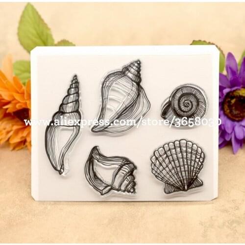 Conch Shell Scrapbook DIY photo cards account rubber stamp clear stamp transparent stamp 12.5x10.5cm 8052507