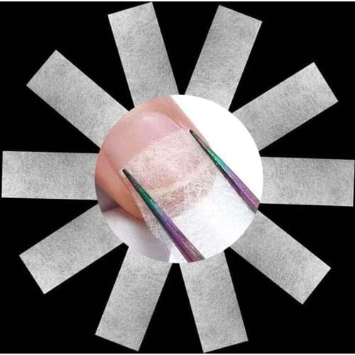 10pc/lot Silk Fiberglass for Nail Extensions Form Non-Woven Silks UV Gel Building Fiber French Acrylic DIY Manicure Accessory