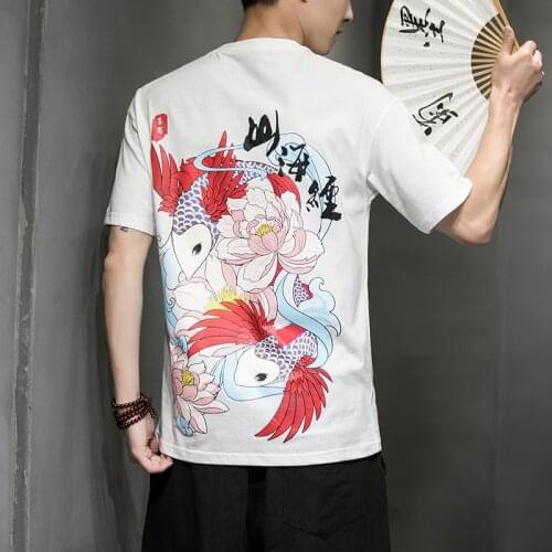 Unisex Print Harajuku Summer Tshirts Casual Round Neck Short Slee Top Tee Shirt Black Short-Sleeved Aesthetic Japanese Anime