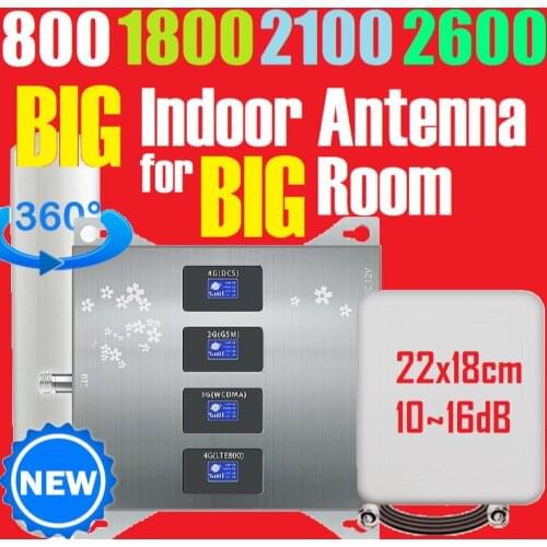 Band 7 2600 MHz LTE plus 4-band universal signal booster 2g 3g 4g Cellular repeater amplifier Russia Saudi Arbia Israel Europe