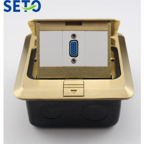 SeTo Pop-up Type Floor Socket Single Port VGA Connector Socket Wall Plate Keystone Floor Receptacle