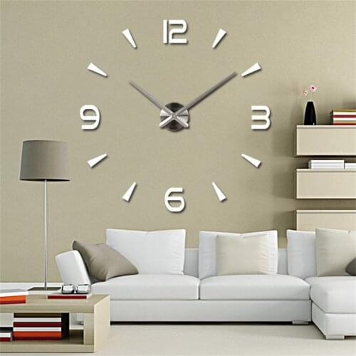 High Quality 3D Wall Stickers Creative Fashion Living Room Clocks Large Wall Clock DIY Home Decoration Acrylic + EVA Wall Watch