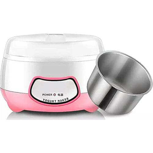Yogurt Maker Mini Automatic Yogurt Machine Household DIY Yogurt Tools Kitchen Appliance Stainless Steel Tank Pink 220V