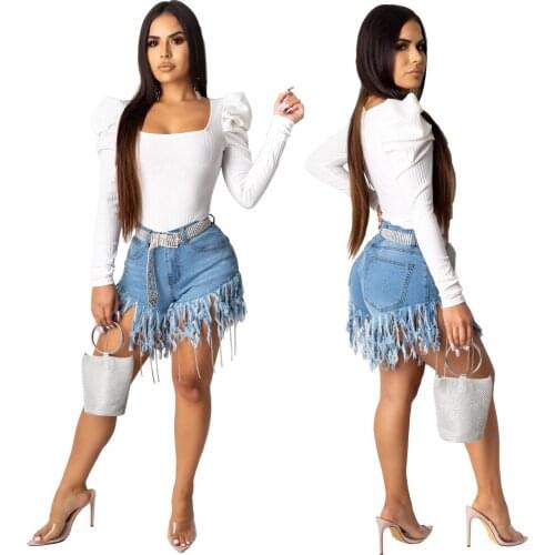 AR5544 Europe and the United States 2021 sexy womens dress lantern sleeve solid color fashion top nightclub