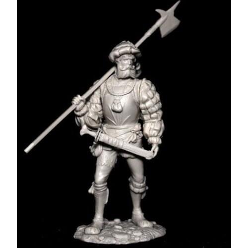 1/24 ancient warrior stand with spear Resin figure Model kits Miniature gk Unassembly Unpainted