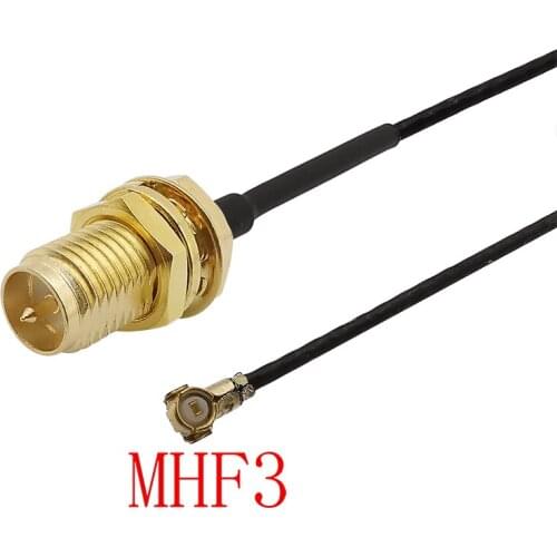 1Pcs RP SMA Female to IPX IPEX U.FL MHF3 Plug 0.81mm RF Pigtail Jumper Cable Connector for PCI WiFi Card Wireless Router Board