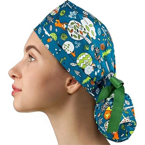2021 High Quality Beanies Caps Scrub Cap With Buttons Bouffant Hat With Sweatband For Womens And Mens Hot Sale #WT