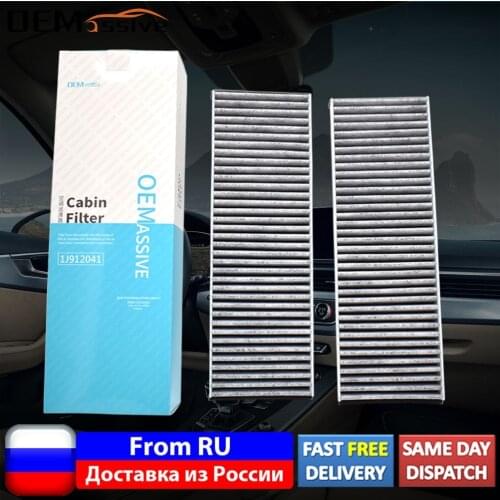 2Pc Pollen Cabin Air Filter For Audi A6 R8 Activated Carbon 4F0898438C 4F0819439B 4F0819439C Car Accessories