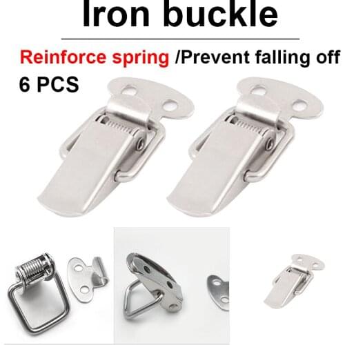 6Pcs Spring Loaded Suitcase Chest Tool Box Locking Toggle Latch Hasp Lock Hardware GQ