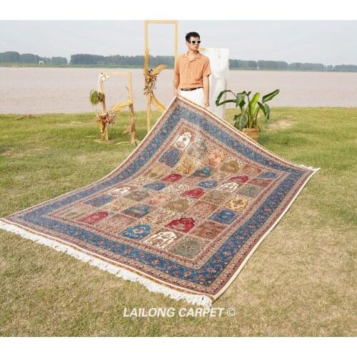 7'x10' hand knotted four seasons design home carpet handmade chinese silk carpet (YL0312A)