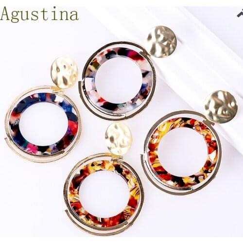 Acetate Earrings Fashion Jewelry Women Small Earring Bohemian Earings Dangle Resin Acrylic Cute Drop Star Punk Wholesale Bijoux