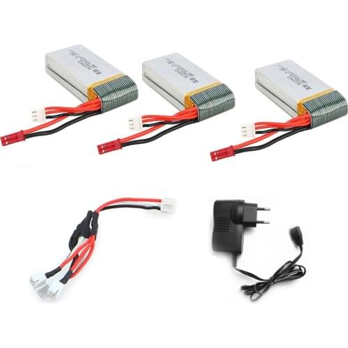 High Capacity 3pcs 7.4v 2s 1200mah Battery For X101 X102H JJRC X6 RC Drone Spare Parts Accessories