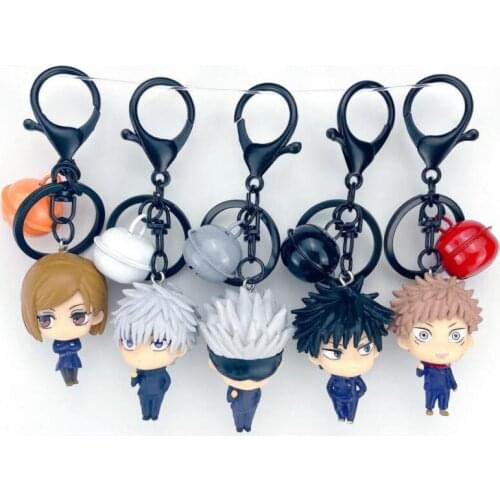 Anime Jujutsu Kaisen Key Chain Cosplay Badge Cartoon Cute Itadori Yuji Toy Gojo Satoru Doll Gift