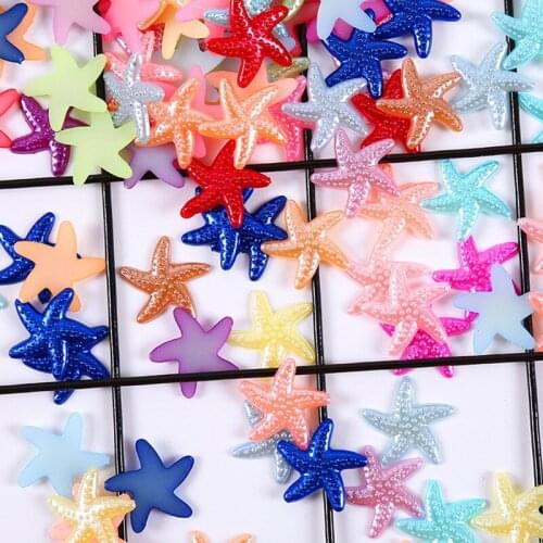 1Pack Glitter Heart/Bows/Stars/Starfish Flat Back Planar Resin Accessories Color DIY Craft Supplies Phone Shell Decor Material