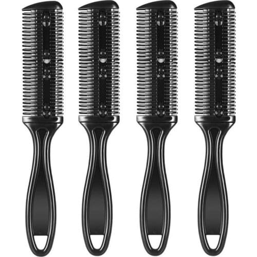 Glamlily Hair Cutting Razor Comb Thinning Trimmer Assorted Cutting Comb Plastic Comb Bangs Hair Trimmer With Blade(4 Pack)