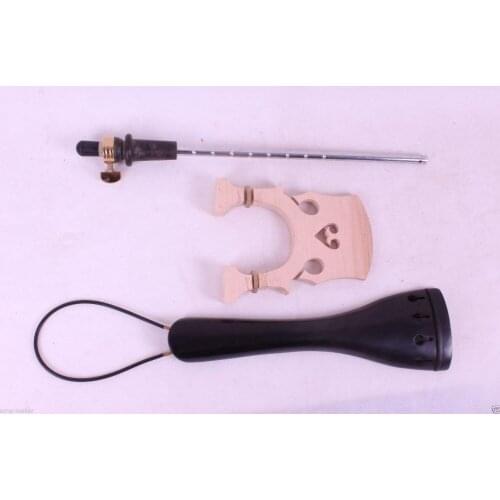 Double bass parts,Ebonywood tailpiece endpin Separate bridge tailgut