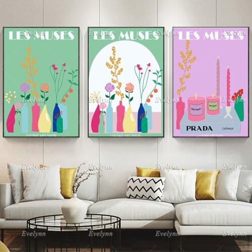 Les Muses Aesthetic Poster, Gallery Wall, Graphic Art, Boho, Colourful , Home Decor Canvas Wall Art Prints Unique Gift