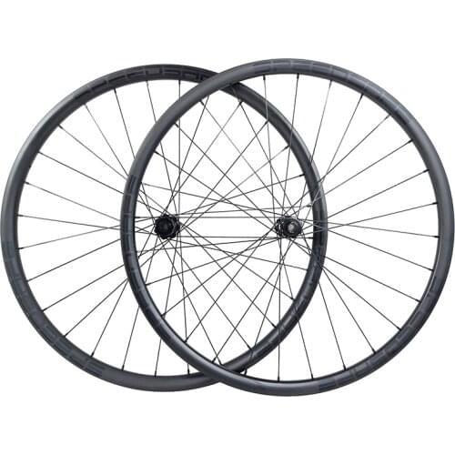 28mm Asymmetric 25mm width BOOST carbon wheelset 350 center lock hubs UD 3K 12K twill 29er MTB XC tubeless crosscountry wheels