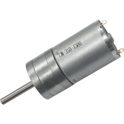 6v 12v 24v 16rpm To 1360 Rpm Micro Low Speed Small Gear Motor with Long Output Shaft 25mm*4mm