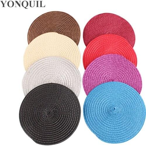 New Arrivals 15 CM Round Bases Hats Ladies Straw Fascinators Base Make Women DIY Hair Accessories Millinery Hats 24Pcs/Lot SYB34