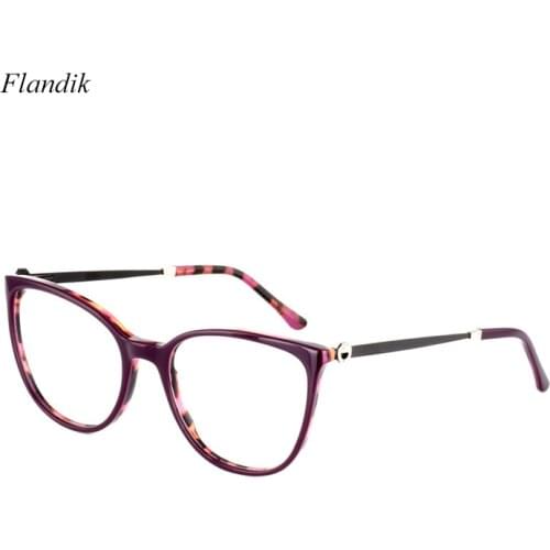 Optical Glasses Frame Women Prescription Myopia Presbyopia Spectacles 2020 New Fashion Lady Luxury Design Acetate Eyeglasses