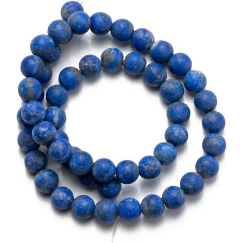 Wholesale Matte Natural Lapis Lazuli Stone Beads Loose Beads 4 6 8 10 12mm for Jewelry Making DIY Bracelet Accessories