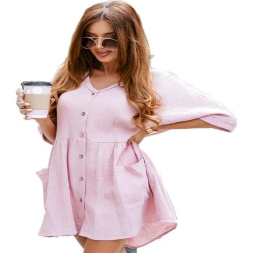 Летние платья на пуговицах PHI PHI STAR China At AliExpress