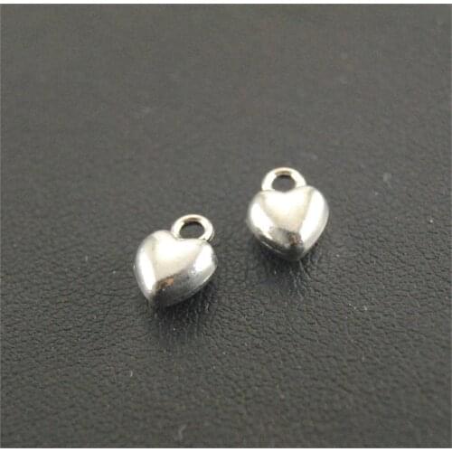 15 Pcs 10x7mm Silver Color 3D Heart Alloy Charms Pendants Bracelet Necklace Jewelry Making Handmade DIY A237
