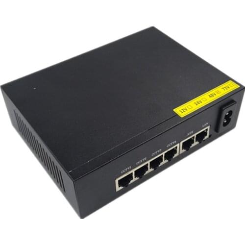 POE 48v 10 port gigabit unmanaged poe switch 8*10/100 mbps POE poort; 2*10/100/1000 mbps UP Link poort; NVR poort 280M