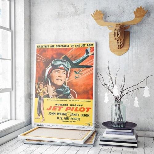 Classic Retro Jet Pilot Love Movie Posters and Prints Canvas Painting Lovers Vintage Wall Art Picture Living Room Home Decor
