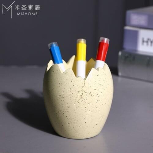 Resin Creative Fashion Desktop Storage Box Student Personality Dinosaur Egg Multifunctional Pen Holder