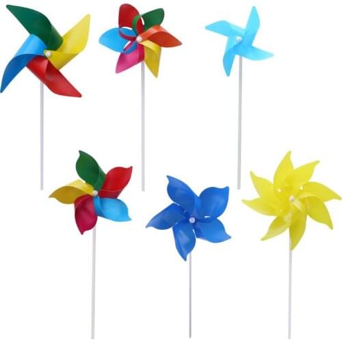 10Set Windmill Pinwheel Wind Spinner Garden Yard Art Decoration Outdoor Toys DIY Y4UD